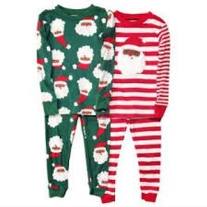Carter's Toddler Boys Santa Stripe Christmas 100% Cotton Pajama Set, 4pc